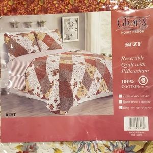 Reversible Quilt with Shams